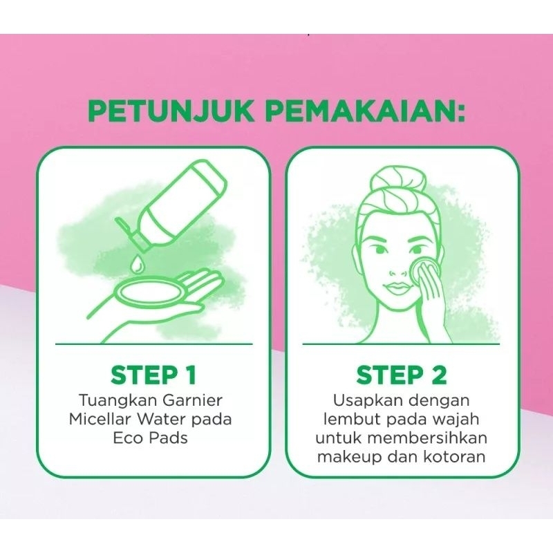 Garnier kapas wajah Micellar Reusable Eco Pads