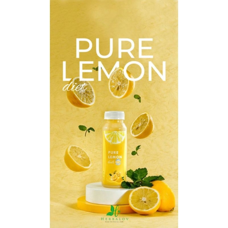 

PURE LEMON DIET HERBALOV 100% Sari lemon murni tanpa campuran air