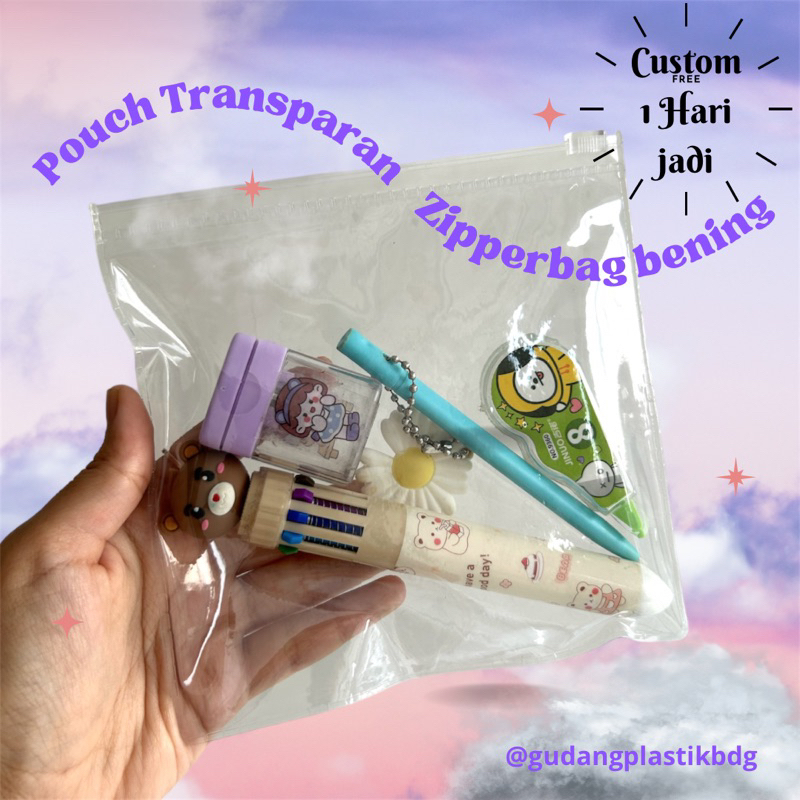 

Plastik Ziplock Mini Lucu Custom Aksesoris Alat Tulis Cincin Jepit Rambut Kalung Gelang PVC Premium