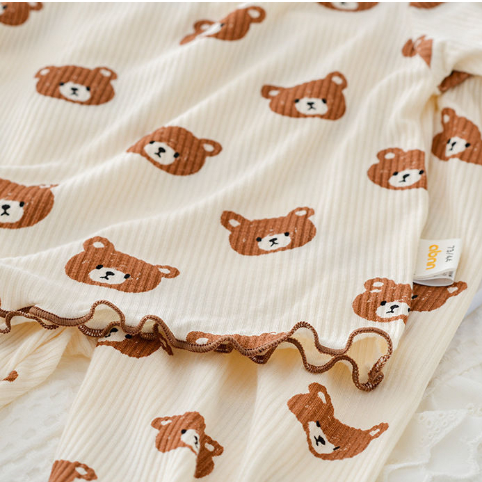 COD Baju Tidur Setelan Pendek Piyama Santai Pattern Anak Perempuan Korea 6 Bulan - 4 Tahun