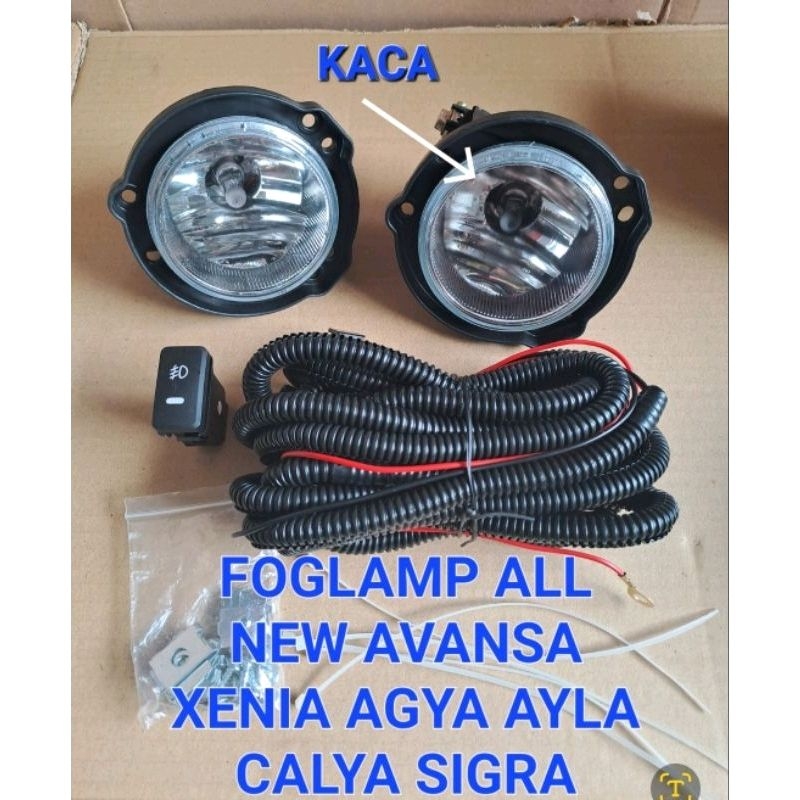 Foglamp Lampu Kabut All new avansa/ Xenia /Calya Sigra KOMPLIT ( KACA)