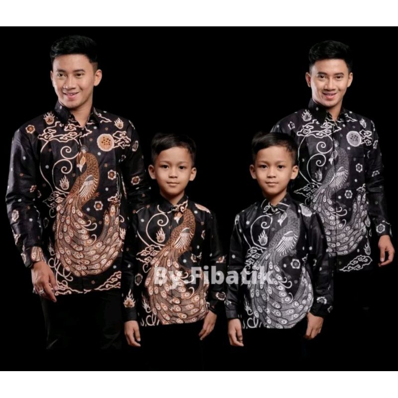 Kemeja batik anak laki laki lengan panjang couple Batik Ayah dan anak cowok