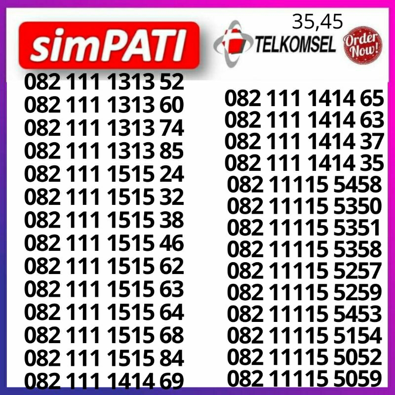 Kartu Nomor Cantik Simpati 4g Lte