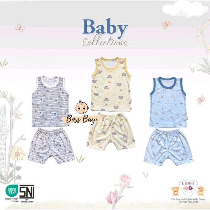 LIBBY - Setelan Oblong BASIC WEAR Kutung / Singlet Bayi Anak Size S M L