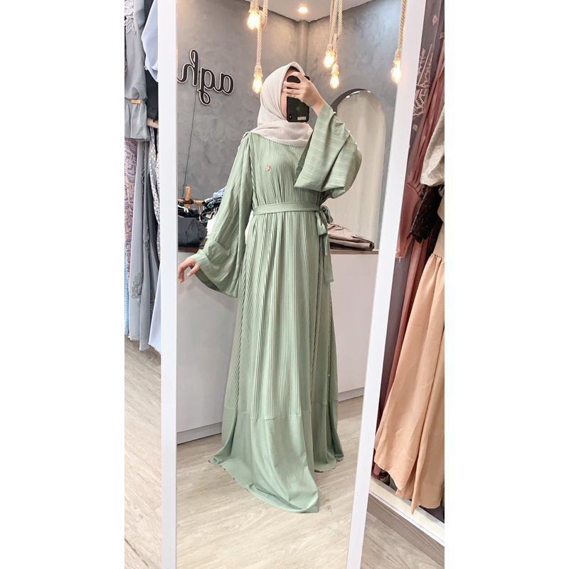 gamis plisket hi fashion terbaru