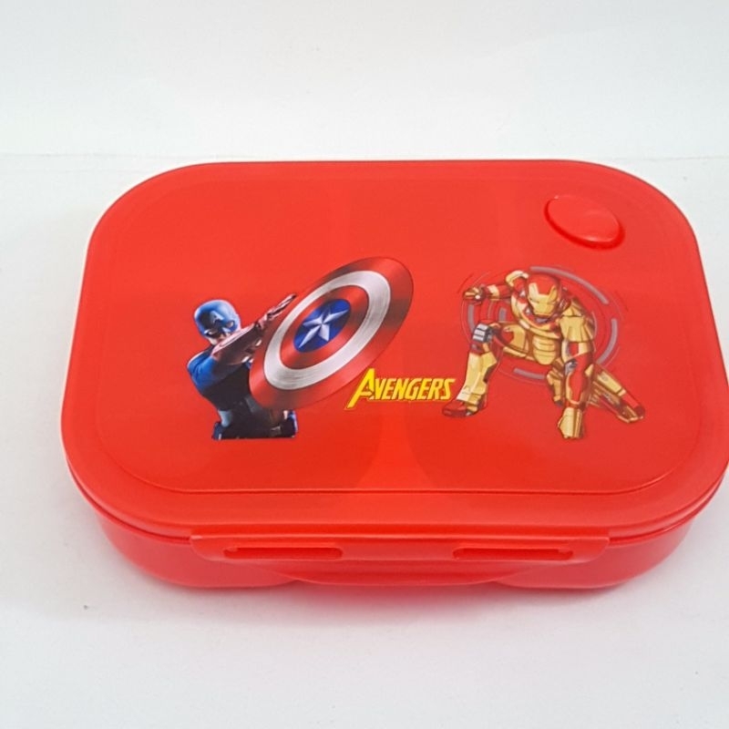 Tempat Makan Plastik Kotak 5 Sekat Captain America