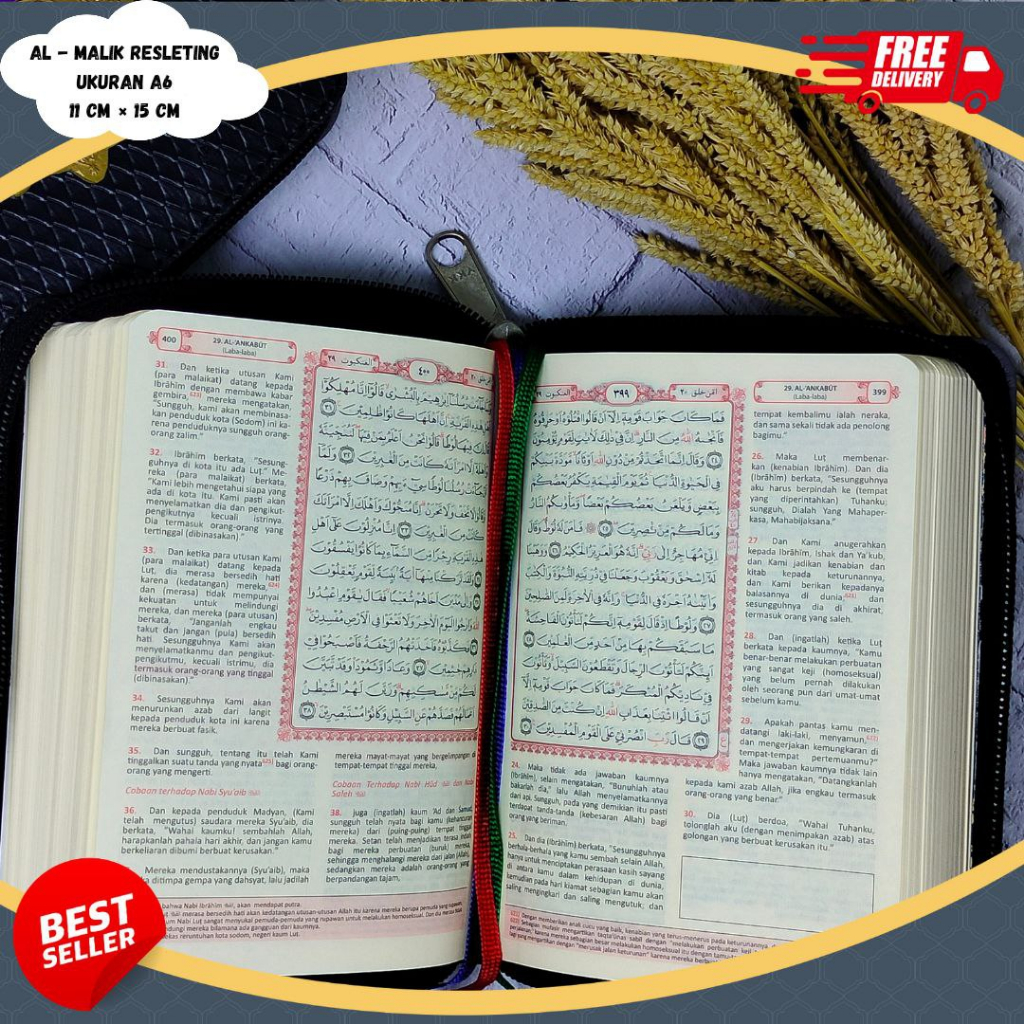 Alqur’an Al Malik TheUniverse A6 Resleting, Quran Terjemahan, Alquran Mini, Al Quran Khot Utsmani, A