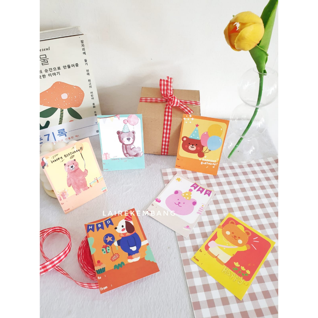 

KARTU UCAPAN ULANG TAHUN/BIRTHDAY CARD /KAWAII CARD/ BIRTHDAY CARD KAWAI/KOREAN CARD