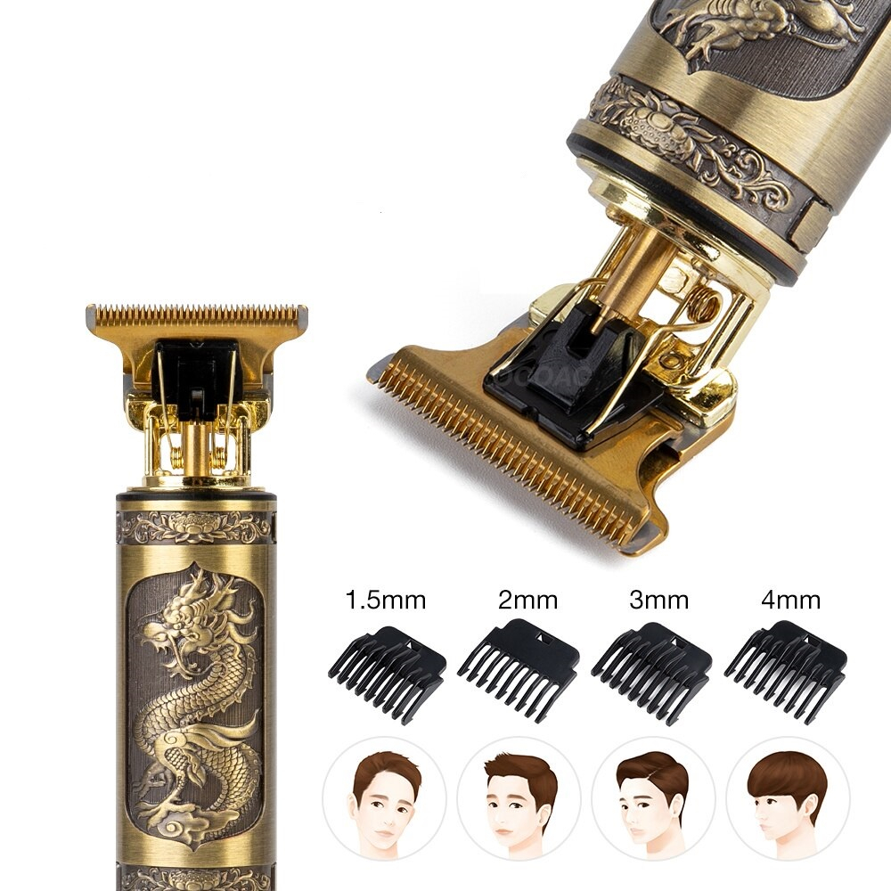 【Penjual Lokal】T9 Alat Cukur Rambut Kumis Jenggot Profesional Hair Clipper Vintage / Alat Cukur Elektrik Mesin Cukur Rambut
