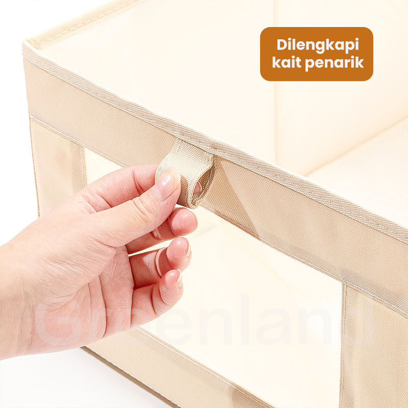 Greenland Kotak Penyimpanan Pakaian Lipat Foldable Underwear Organizer Storage Box Tempat Penyimpanan Baju Celana Serbaguna HSB227