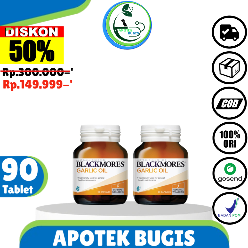 Blackmores odourless garlic isi 90 tablet ( ekstrak bawang putih membantu menurunkan tensi )