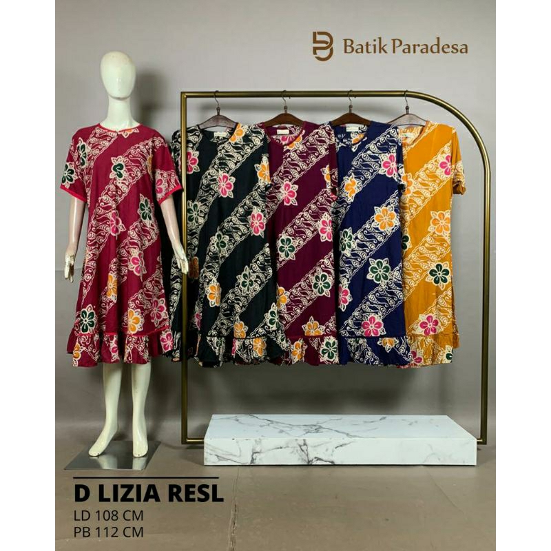 Daster Batik Pekalongan Daster Busui Daster Lizia Resleting All Size Batik Paradesa by Batik Huza