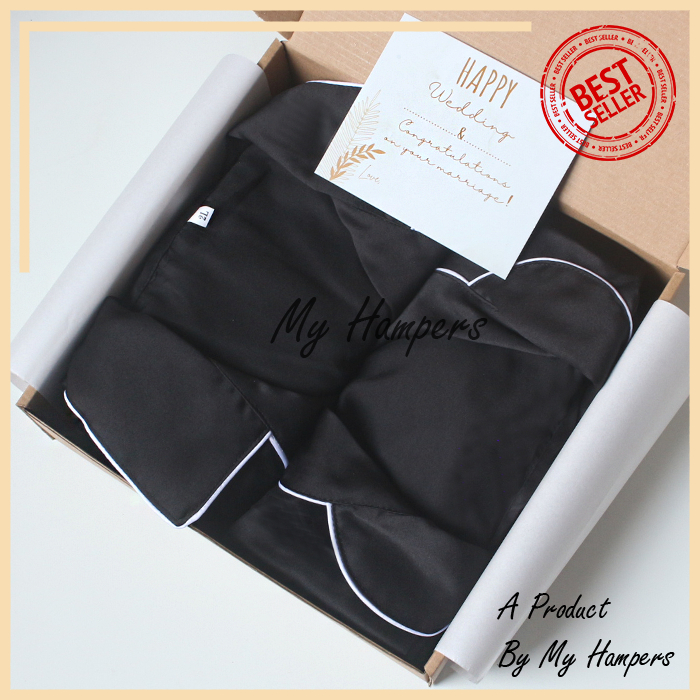 Kado Pernikahan Piyama Couple Hadiah Nikahan Hampers Wedding Gift Baju Tidur Bahan Silk Adem Premium Berkualitas