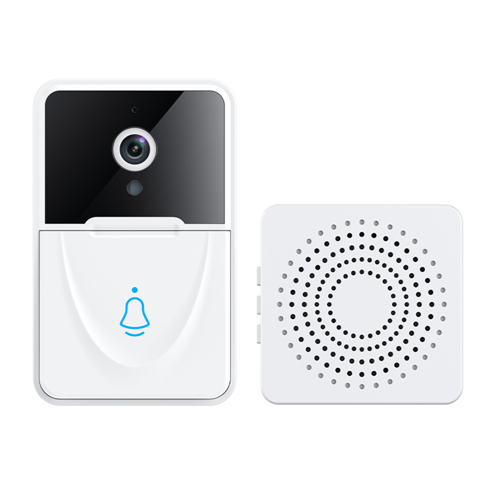 Bel Rumah Wireless Waterproof Pintu Visual Nirkabel Cerdas Lonceng Pintu Anti-Pencurian WiFi Kontrol Aplikasi Remote / X3 Wireless Doorbell Outdoor HD Camera Security Door Bell Night Vision Video Intercom Voice Change for Home Monitor Door Phone