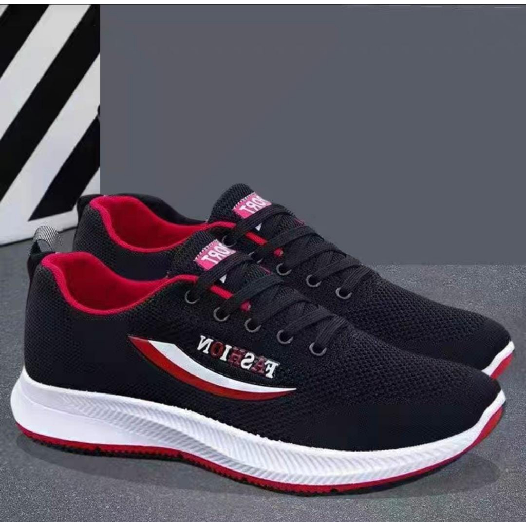 GROSIRTAS LV0246 Sepatu Sneakers Pria Import Running Shoes Sepatu Sneakers Sepatu Rajut Pria Fashion 2 Warna