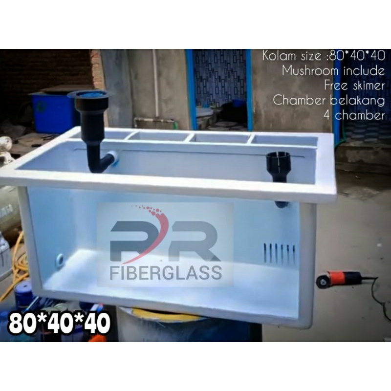 kolam fiber kaca 80*40*40