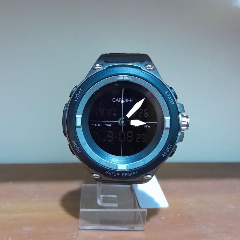 Cardiff Jam Tangan Sport Water Resistant Double Time