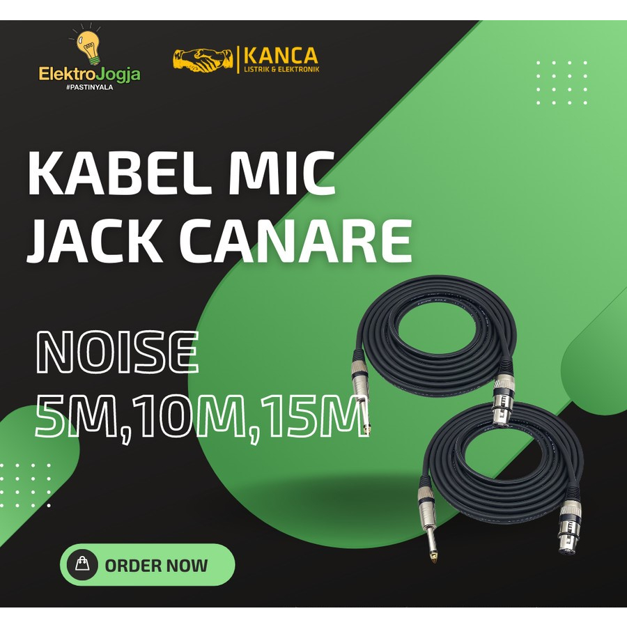 KABEL MIC HITAM NOISE Kabel Aux Audio Mic 6.5mm Male to XLR Female