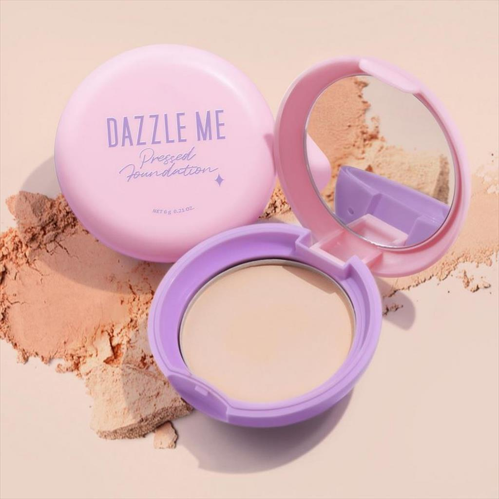 DAZZLE ME Muse Pressed Foundation | Long Lasting Filter Like Blurring Matte Compact Powder Oil-control Bedak Padat