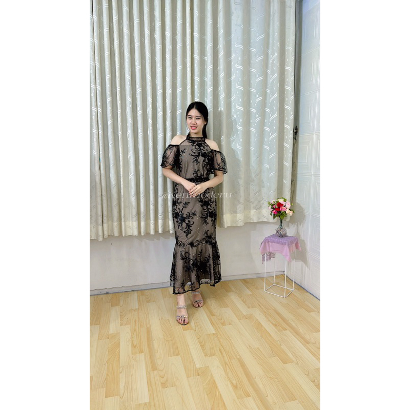 New Product Ken-267 Long Dress duyung wanita Pesta gruadiationKondangan Wanita Mewah Elegant Korean Look Dress Bridesmaid Dress Wisuda Free Tali Pingga