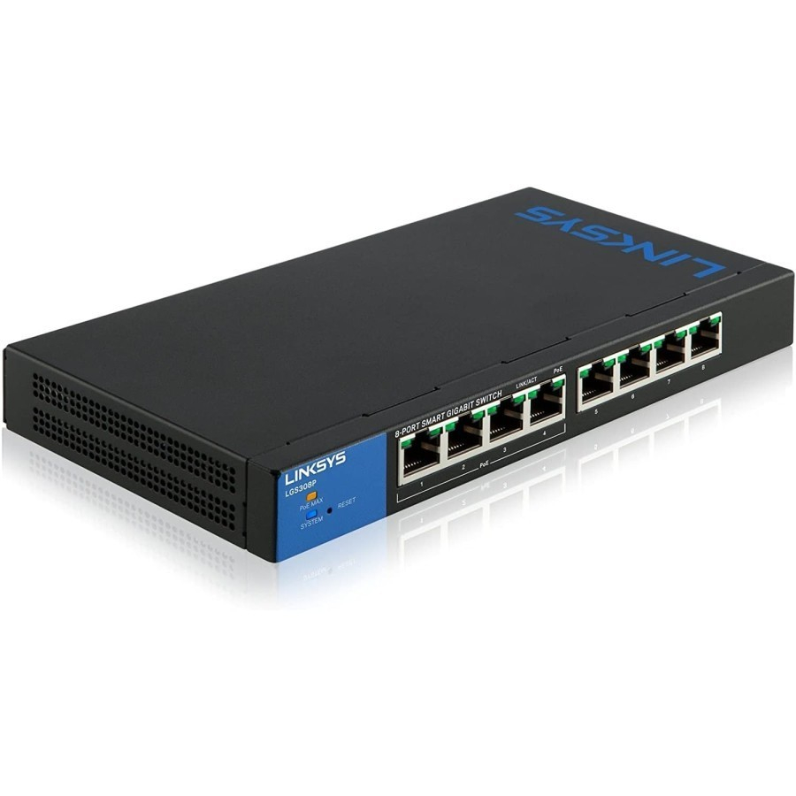 Linksys Smarth Switch 8-Port Gigabit PoE 8K 16 Gbps LGS308P-AP