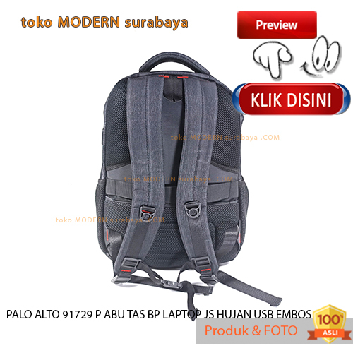 Tas ransel sekolah kerja PALO ALTO TAS BP LAPTOP JS HUJAN USB EMBOS