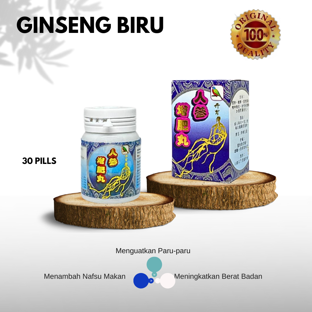 GINSENG BIRU OBAT PENGGEMUK BADAN PERMANEN PENAMBAH NAFSU MAKAN PENAMBAH BERAT BADAN