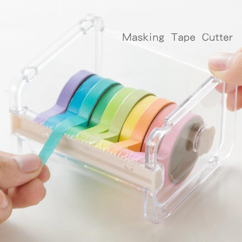 

Masking Tape Tempat Washi Tape Penyimpanan Organizer Isolasi + Cutter