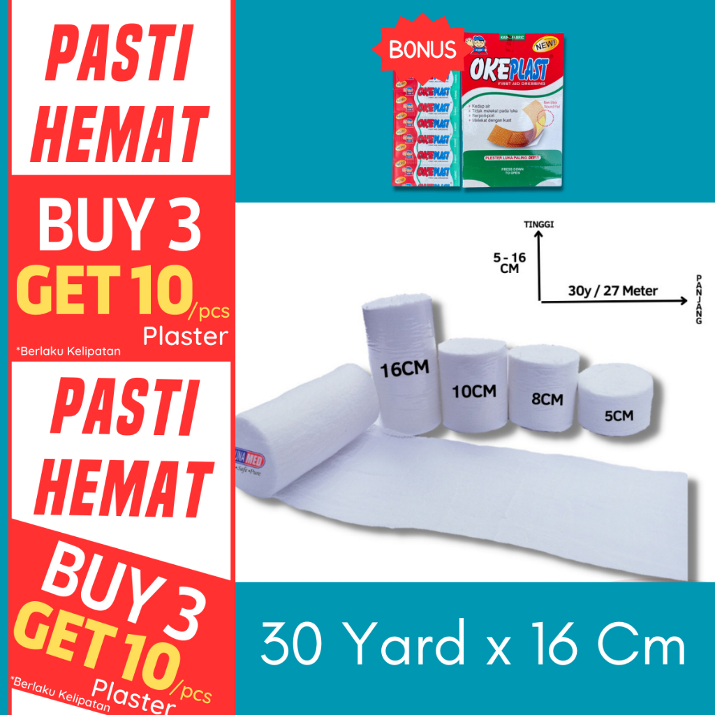 KASA HYDROPHILE 30 yard X 16cm / KASA GULUNG / 30YARD = 2700CM