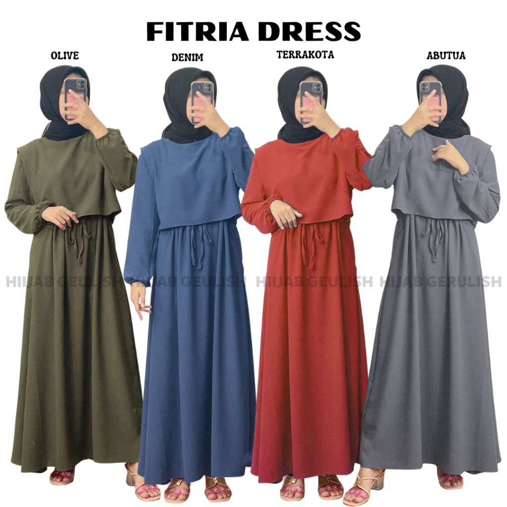 READY TIDAK PO / FITRIA DRESS / DRESS MURAH