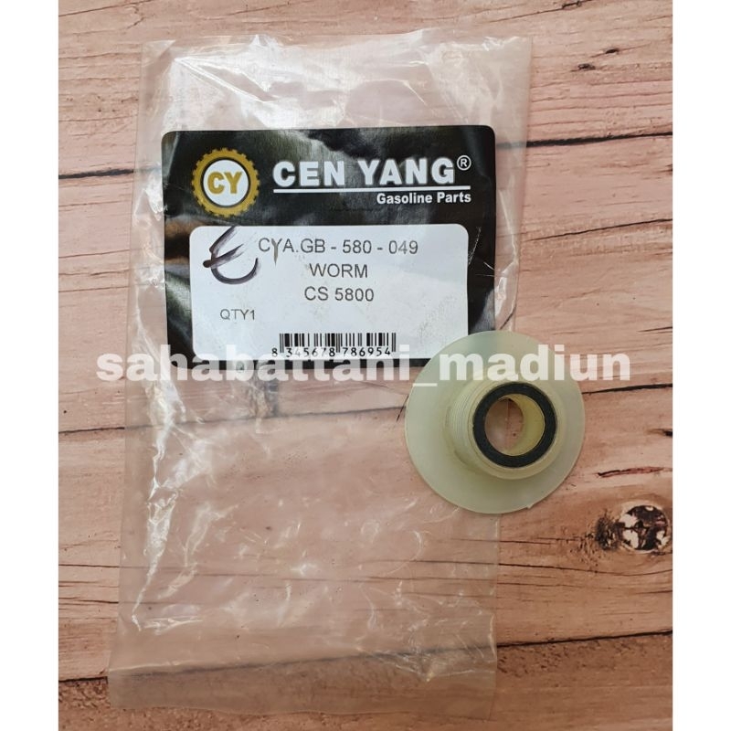 Roda Pompa Oli Oil Pump Gear Plastik Worm Chainsaw Kecil 5200 5800 598 628