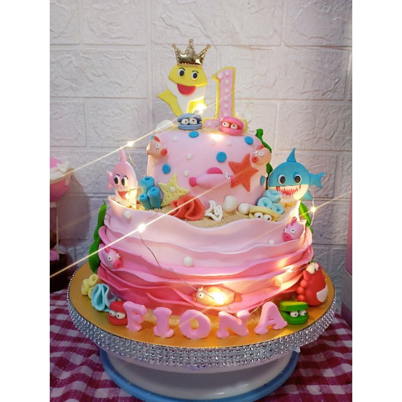 

kue ulang tahun fondant baby shark