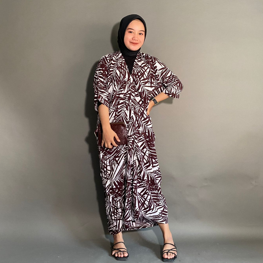 RAABIHA I Amara Kaftan Dress I Dress Motif I Kaftan Abaya I Dress Rayon