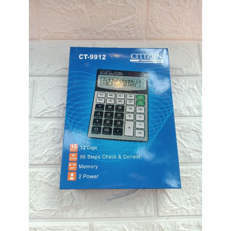 

TERMURAH‼️KALKULATOR CITIZEN CT 9912 / 12 CHECK AND CORRECT