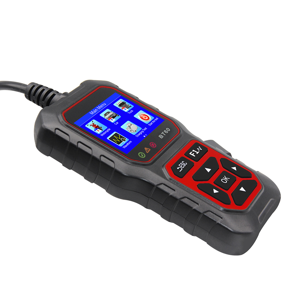 6V 12V 24V Car Battery Tester Digital Battery Analyzer Charging Cranking System Tester with 2.4 inch TFT Color Screen for Car Motorcycle Truck