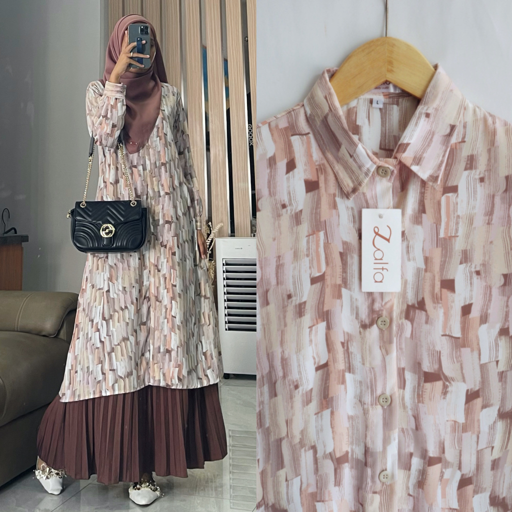 NEDILA Motif long tunik by ZALFA OUTFIT / tunik panjang motif