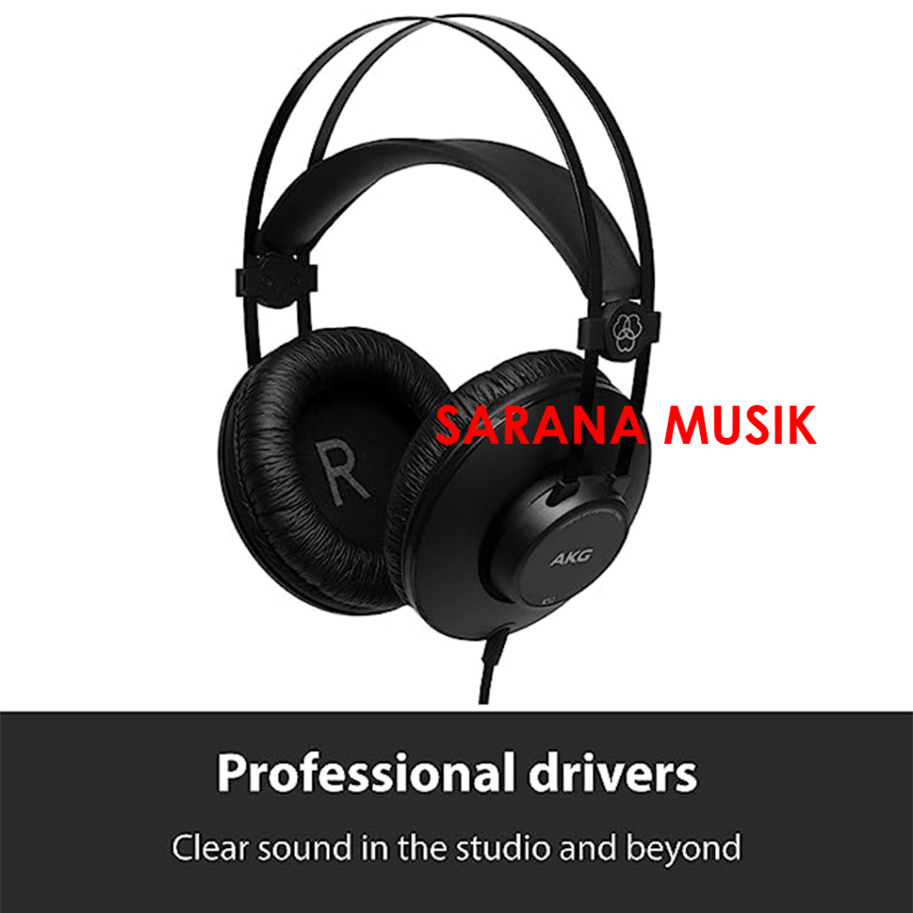 Headphone AKG K52 AKG K-52 AKG K 52 Closed Back Studio Monitor Headphone Original