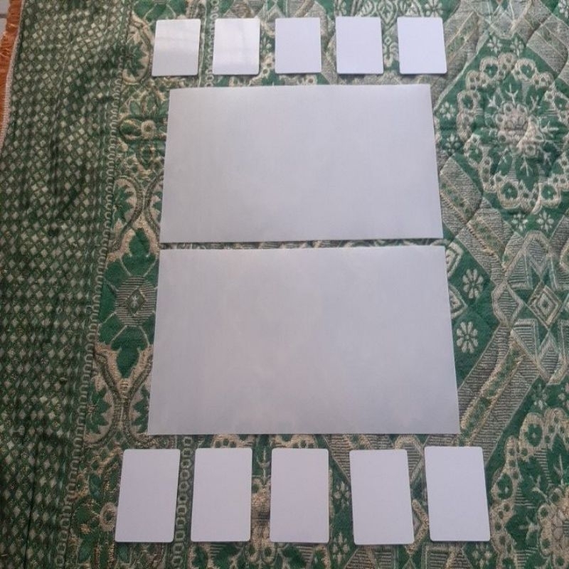 

Terlaris !! | 2 SET (2 KERTAS OVERLAY untuk DIPRINT dan 10 PCS KERTAS TEBAL PVC) Kertas PVC Solusi untuk Bahan Id Card 200x300mm sudah dipotong/plong | Paling dicari | Jawa, Sumatera, Kalimantan, Sulawesi