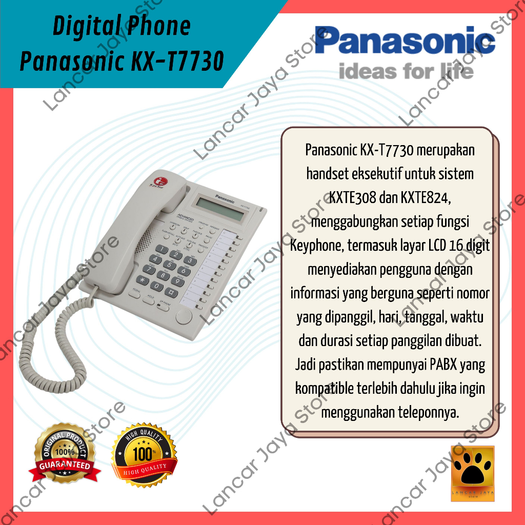 Telephone Key Panasonic KX-T7730 (White) IT COM