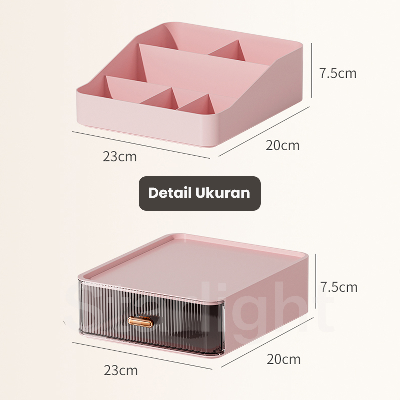 Starlight Laci Mini Aesthetic Kotak Laci Perhiasan Aksesoris Tempat Penyimpanan Dokumen Box Alat Tulis Rak Stationery Susun Rak Kosmetik Makeup Meja Serbaguna HSB691