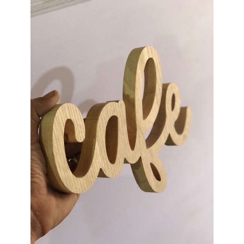 Tulisan kayu timbul custom