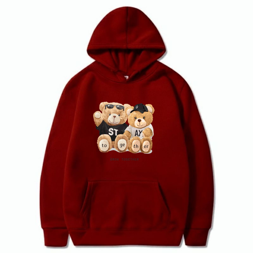 Sweater BEAR Stay Together Grow Together HOODIE Oversize L - XL - XXL