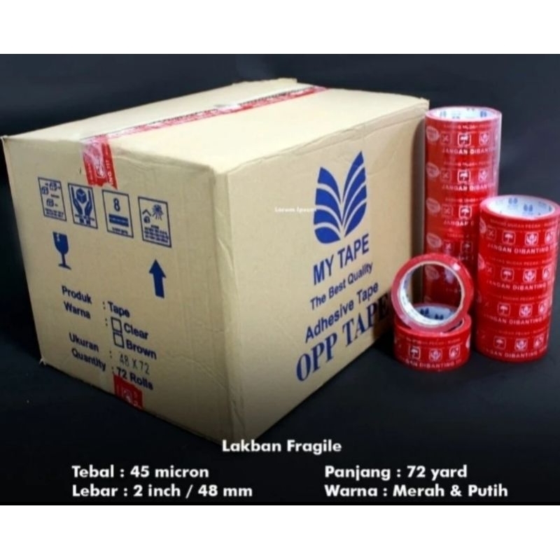 

Lakban Fragile Merah 1 Dus 90Yard