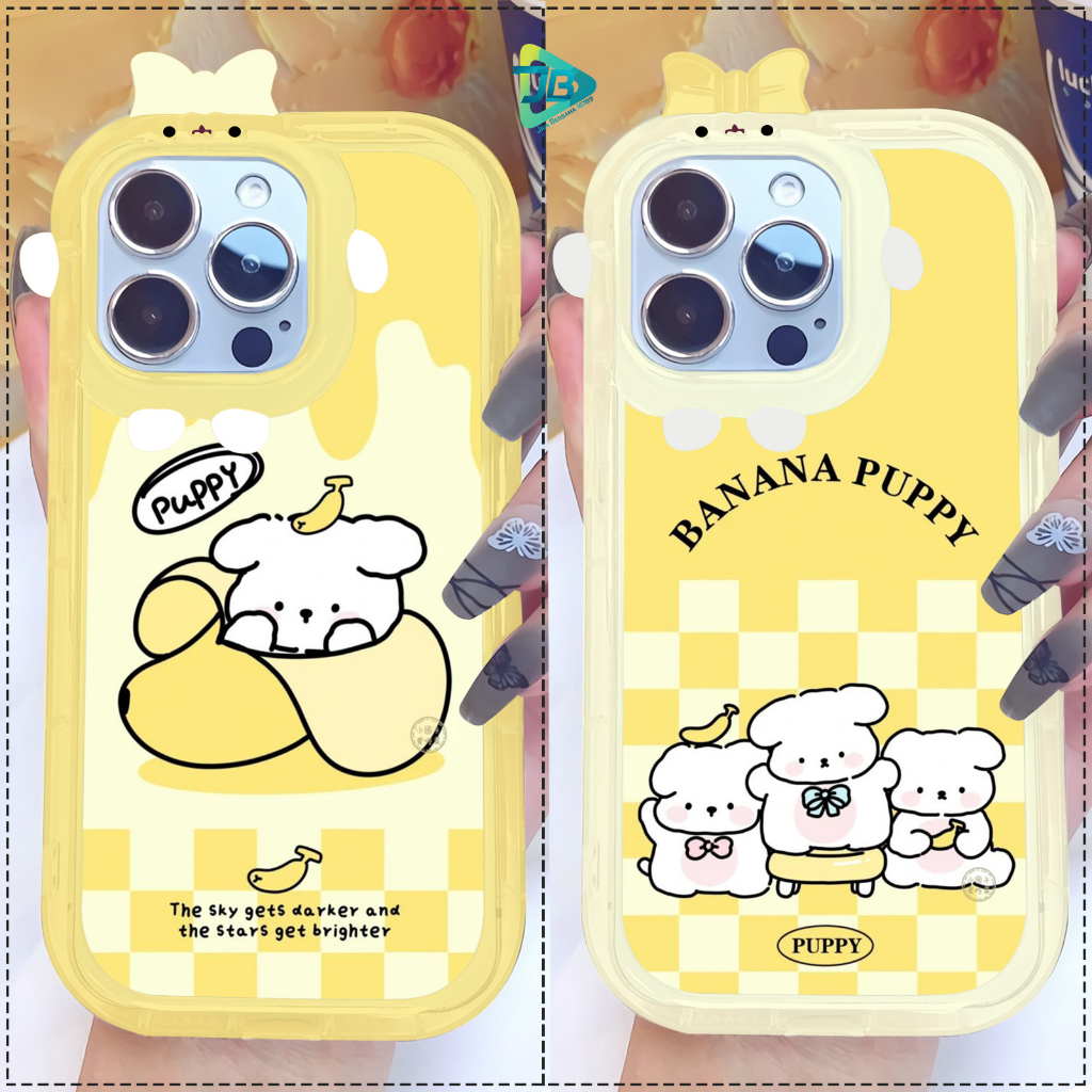 CUSTOM SOFT CASE SILIKON CASING FRAME KAMERA KARAKTER PITACU CUSTOM BANANA SAMSUNG A03S A03 CORE A04