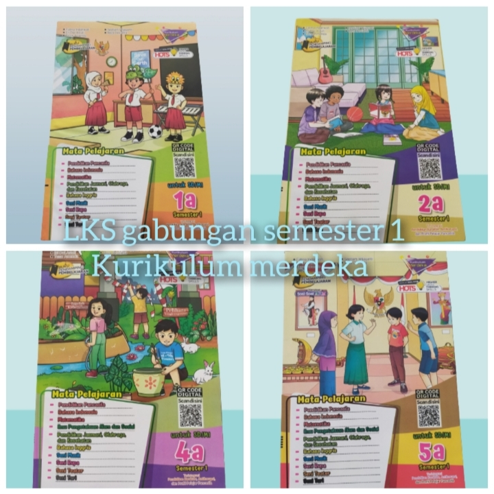 Harga satuan buku LKS gabungan kurikulum merdeka untuk SD/mi kelas 1,2,4,5 semester 1 penerbit putra Nugraha