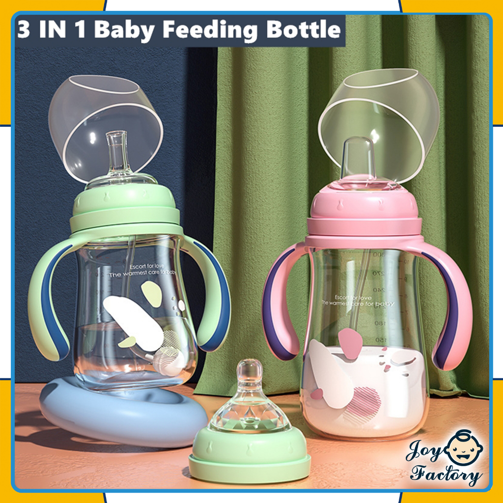 1 cangkir 3 kegunaan Botol Susu Bayi Botol Perawatan Air Cangkir Pelatihan Sippy Cup Untuk Anak-anak Bayi (0-2tahun)
