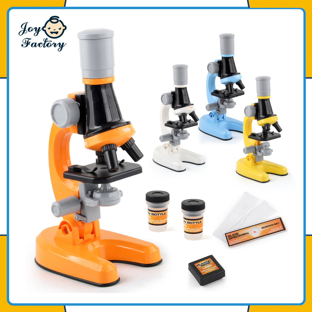 【4 Warna】1200X Mikroskop Kit Lab Homeschool Science Educational Toys Untuk Hadiah Anak-anak