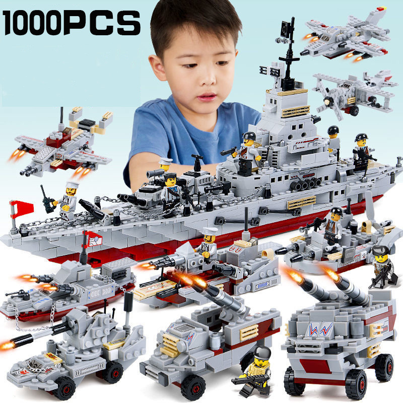 【COD】710Pcs Mainan Brick 6 in 1 Jungle Tank Block WW2 Pesawat Mainan Anak Laki Laki