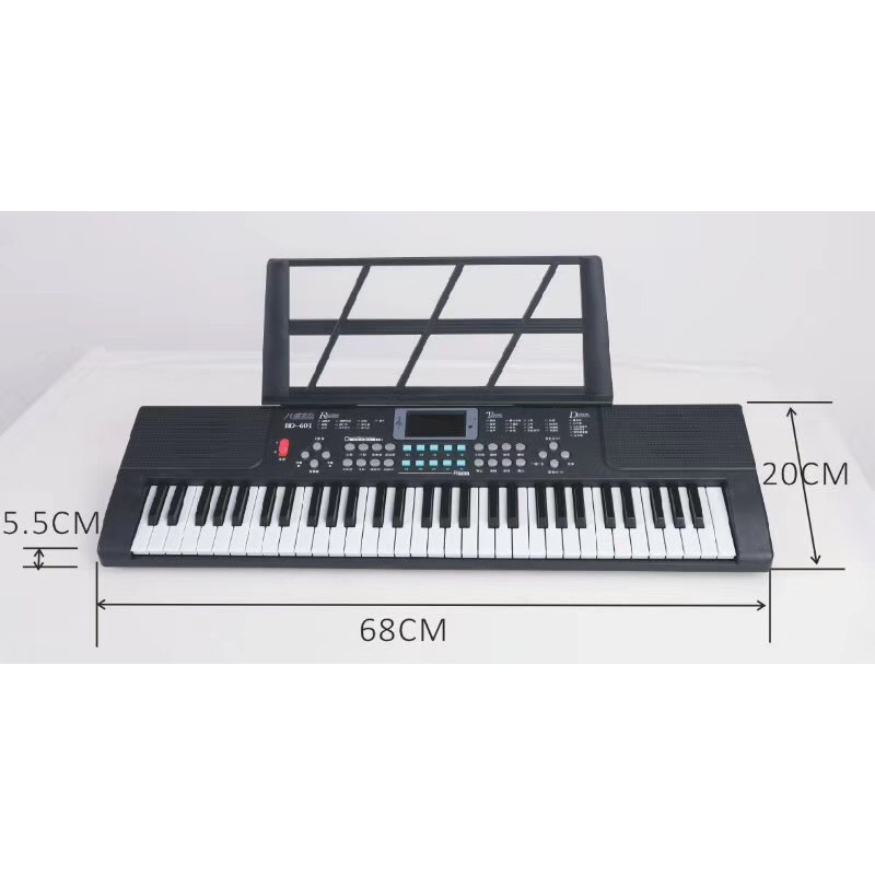 【COD】61 Keys Electric Piano / Dengan Mikrofon dan Adaptor Electronic Learning Keyboard / Organ Elektronik Untuk Pemula