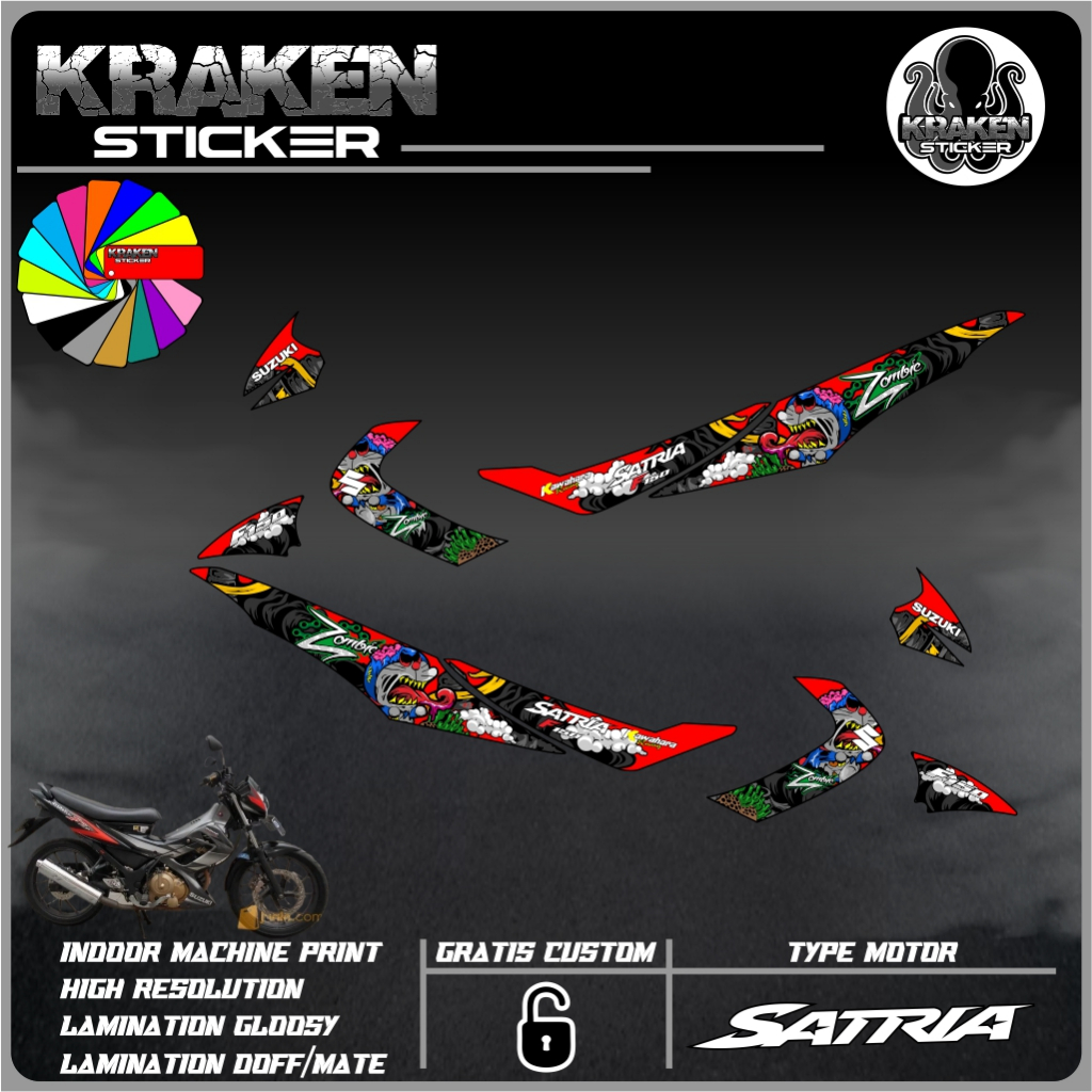 STRIPING STICKER SATRIA FU 2007 STIKER SATRIA FU 2007 STICKER LIS LIST SUZUKI SATRIA FU 2007 CODE 06